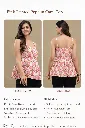Pink Printed Peplum Cami Top