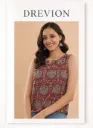 WOMEN'S PRINTED MARHOON TOP