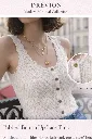 White Knitted Sleeveless V-neck Crochet