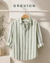 Men’s Regular Fit Stripe Spread Collar Shirt — timeless stripes, modern confidence