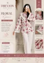 Women Cotton Printed Short Kurti With Bell Sleeve & Lace Border Mauve Pink