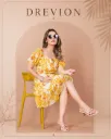 Yellow Floral Puff Sleeve Dress