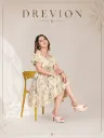 Floral White Puff Sleeve Dress