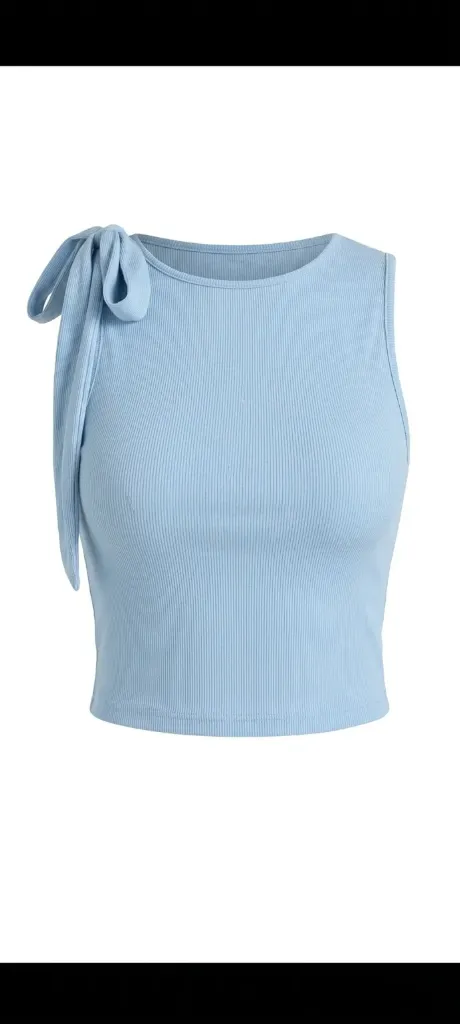 Sleeveless Tie-Up & Detailed Fitted Crop Top for women